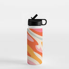 Psychedelic 70s Swirl Pattern - Retro Groovy Abstract Wave Water Bottle Gallery Image 1