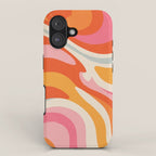 Psychedelic 70s Swirl Pattern - Retro Groovy Abstract Wave iPhone Case Gallery Image 1