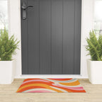 Psychedelic 70s Swirl Pattern - Retro Groovy Abstract Wave Welcome Mat Gallery Image 3