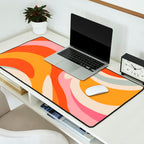 Psychedelic 70s Swirl Pattern - Retro Groovy Abstract Wave Desk Mat Gallery Image 2
