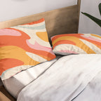 Psychedelic 70s Swirl Pattern - Retro Groovy Abstract Wave Pillow Sham Gallery Image 2