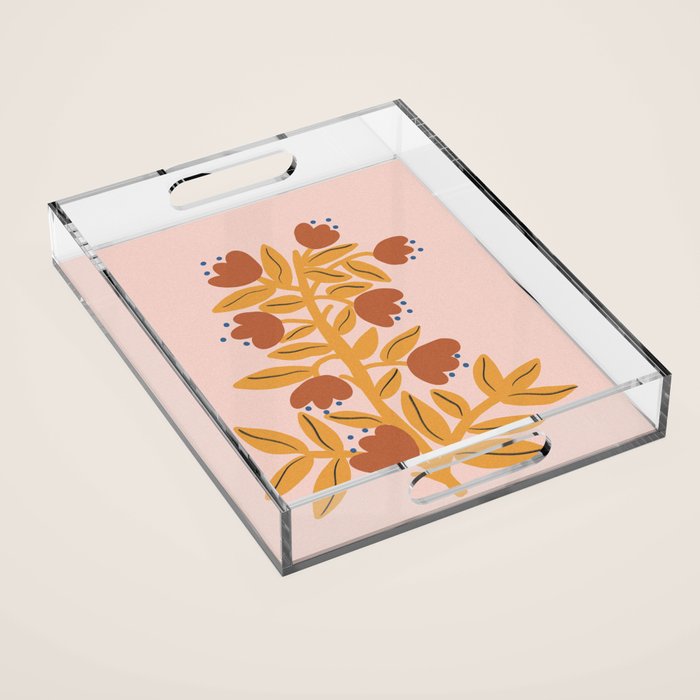 Loneliness Botanical Painting Acrylic Tray Gallery Image 1