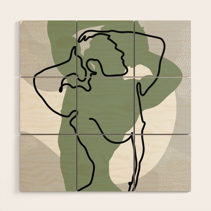 NOODDOOD Lines 16 Wood Wall Art Gallery Image 1