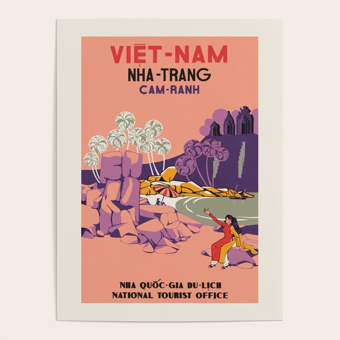 Vietnam Vintage Travel Poster,  1950s Poster Gallery Image 1