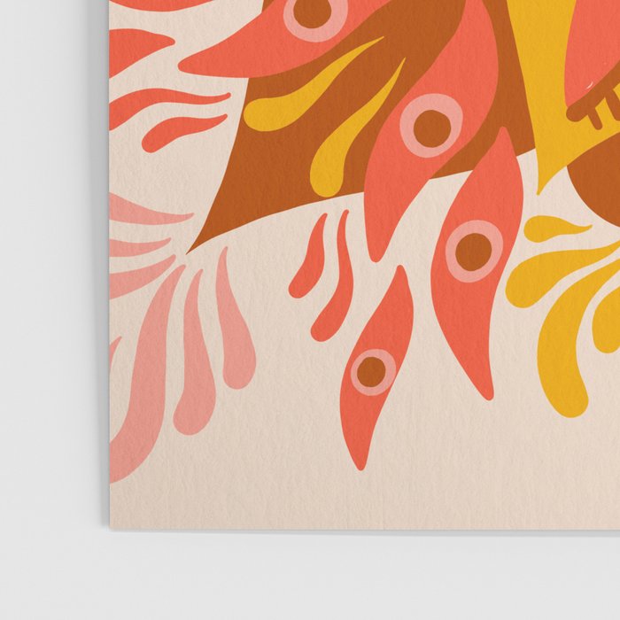 Trippy Mandala - Retro Ochre Poster Gallery Image 3