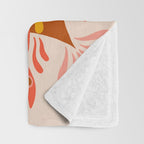 Trippy Mandala - Retro Ochre Throw Blanket Gallery Image 3
