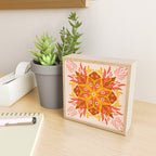 Trippy Mandala - Retro Ochre Mini Art Print Gallery Image 2