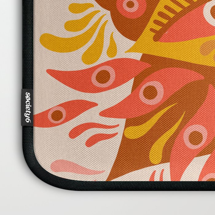 Trippy Mandala - Retro Ochre Laptop Sleeve Gallery Image 3