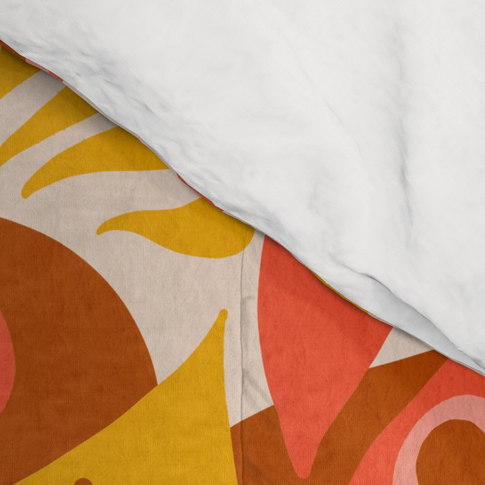 Trippy Mandala - Retro Ochre Comforter Gallery Image 4