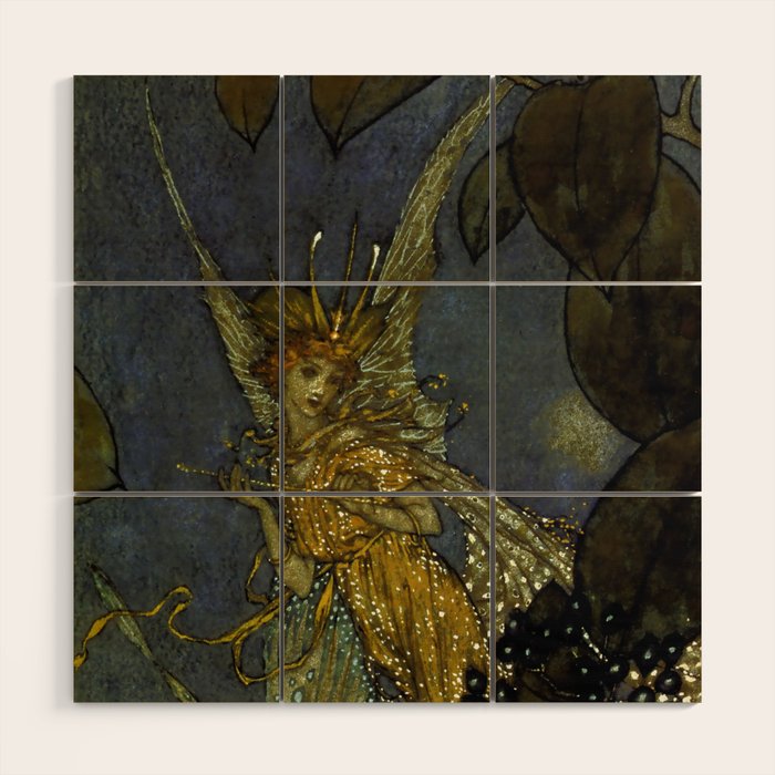 âThe Fairy Queenâ Fairy Tale Art by Edmund Dulac Wood Wall Art Gallery Image 1