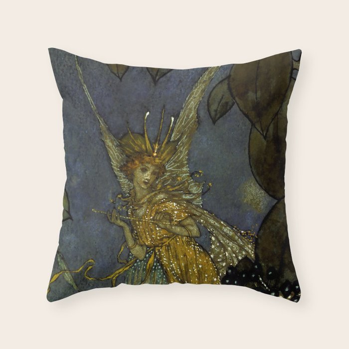 âThe Fairy Queenâ Fairy Tale Art by Edmund Dulac Throw Pillow Gallery Image 6