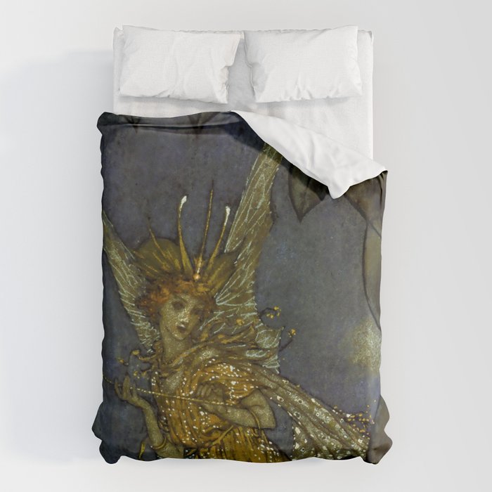 âThe Fairy Queenâ Fairy Tale Art by Edmund Dulac Duvet Cover Gallery Image 1
