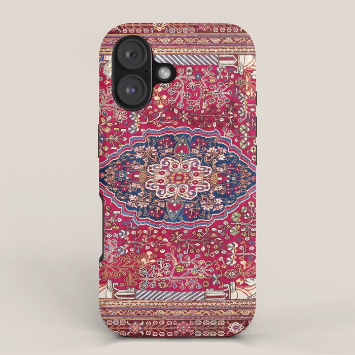 Qashqaâi  Antique Fars Persian Rug Print iPhone Case Gallery Image 1