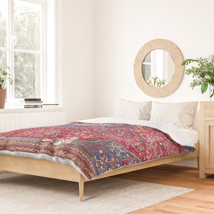 Qashqaâi  Antique Fars Persian Rug Print Duvet Cover Gallery Image 2