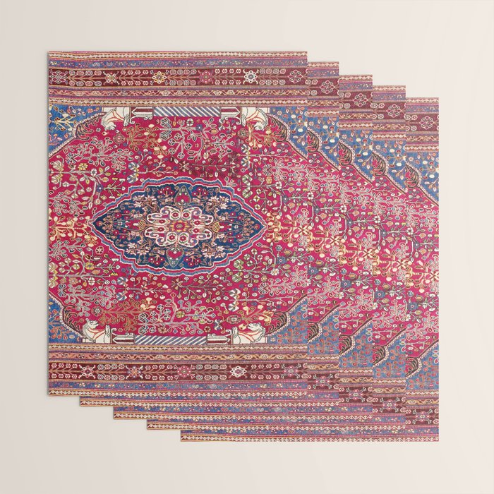 Qashqaâi  Antique Fars Persian Rug Print Wrapping Paper Gallery Image 3