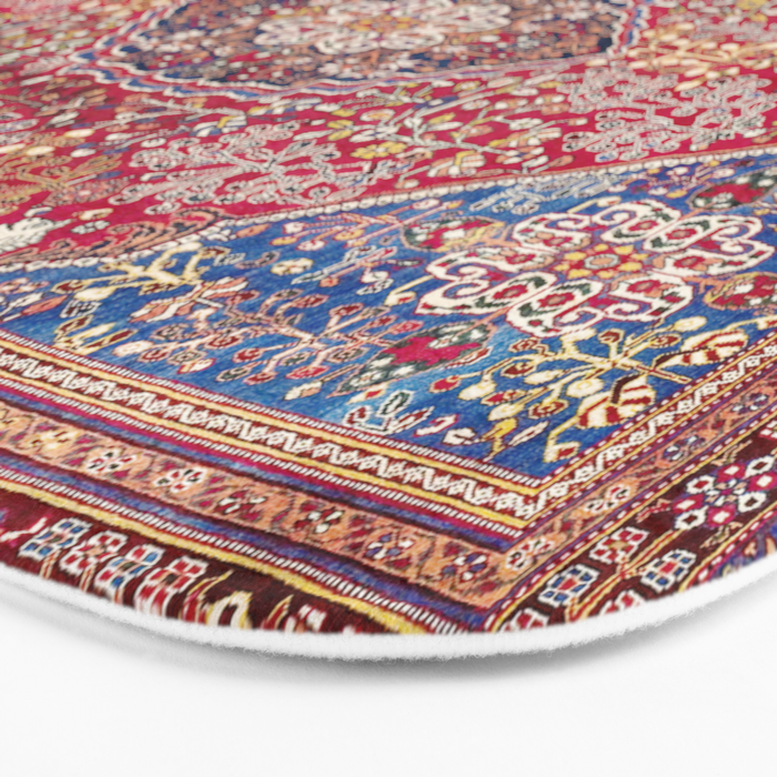 Qashqaâi  Antique Fars Persian Rug Print Bath Mat Gallery Image 3