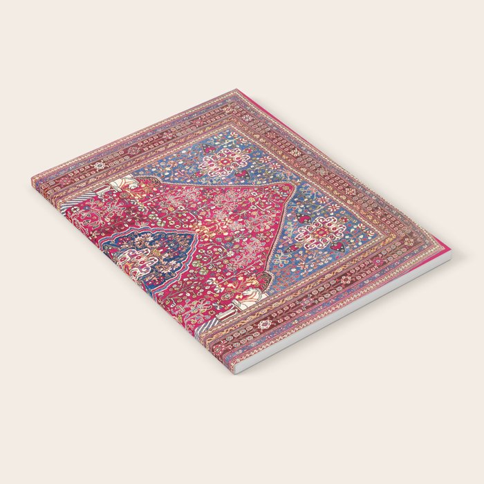 Qashqaâi  Antique Fars Persian Rug Print Notebook Gallery Image 2