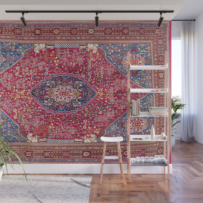 Qashqaâi  Antique Fars Persian Rug Print Wall Mural Gallery Image 1