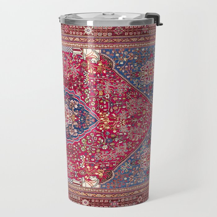 Qashqaâi  Antique Fars Persian Rug Print Travel Mug Gallery Image 2