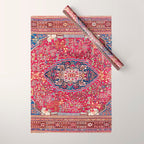 Qashqaâi  Antique Fars Persian Rug Print Wrapping Paper Gallery Image 1