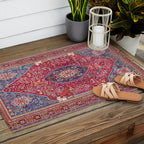 Qashqaâi  Antique Fars Persian Rug Print Outdoor Rug Gallery Image 2