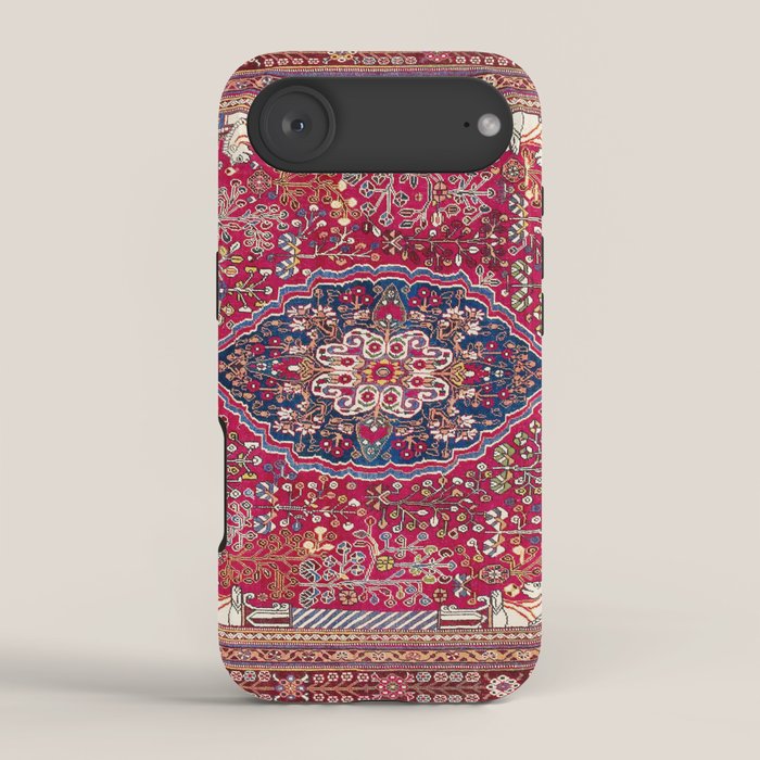 Qashqaâi  Antique Fars Persian Rug Print iPhone Case Gallery Image 2