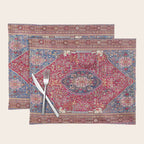 Qashqaâi  Antique Fars Persian Rug Print Placemat Gallery Image 1