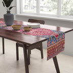 Qashqaâi  Antique Fars Persian Rug Print Table Runner Gallery Image 2