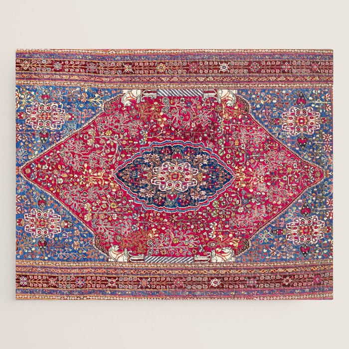 Qashqaâi  Antique Fars Persian Rug Print Jigsaw Puzzle Gallery Image 1