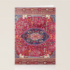 Qashqaâi  Antique Fars Persian Rug Print Stationery Card Gallery Image 2