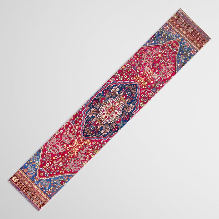 Qashqaâi  Antique Fars Persian Rug Print Table Runner Gallery Image 3