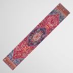 Qashqaâi  Antique Fars Persian Rug Print Table Runner Gallery Image 3