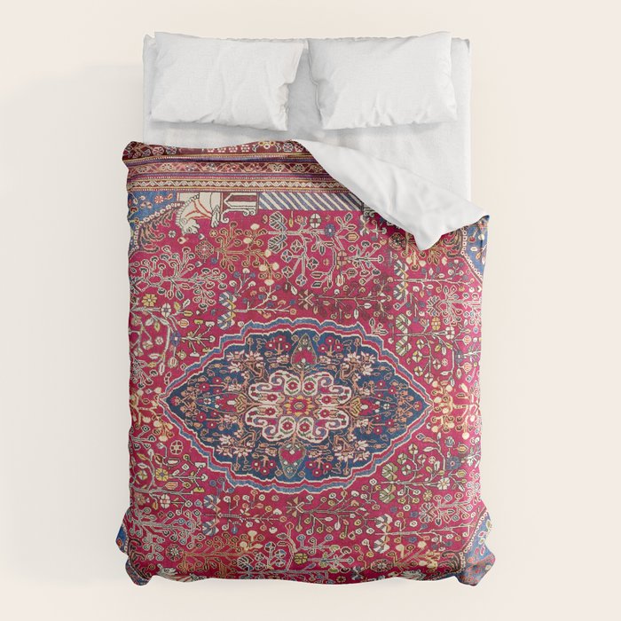 Qashqaâi  Antique Fars Persian Rug Print Duvet Cover Gallery Image 6