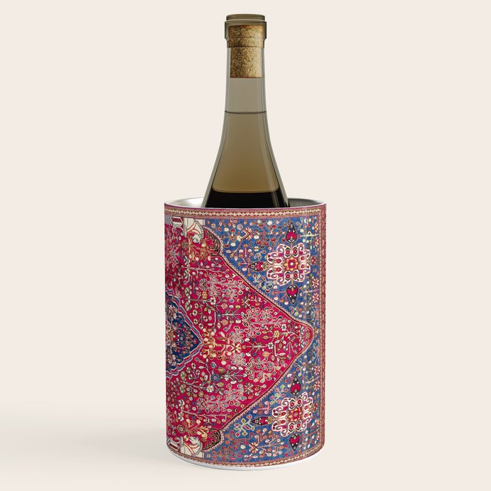 Qashqaâi  Antique Fars Persian Rug Print Wine Chiller Gallery Image 3