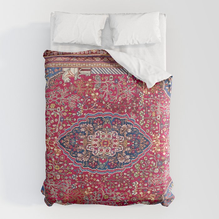 Qashqaâi  Antique Fars Persian Rug Print Comforter Gallery Image 6