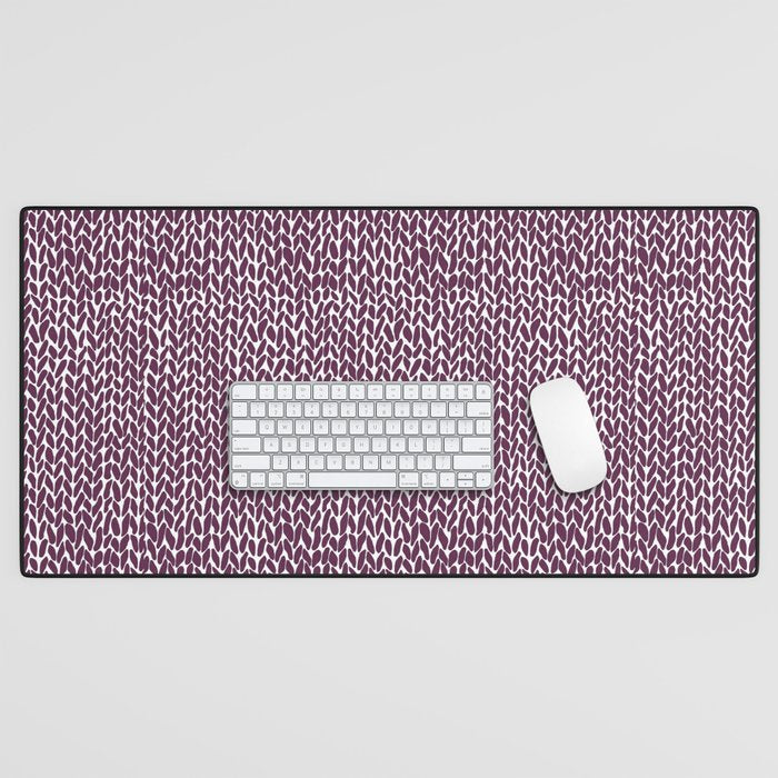 Hand Knit Plum Desk Mat Gallery Image 1