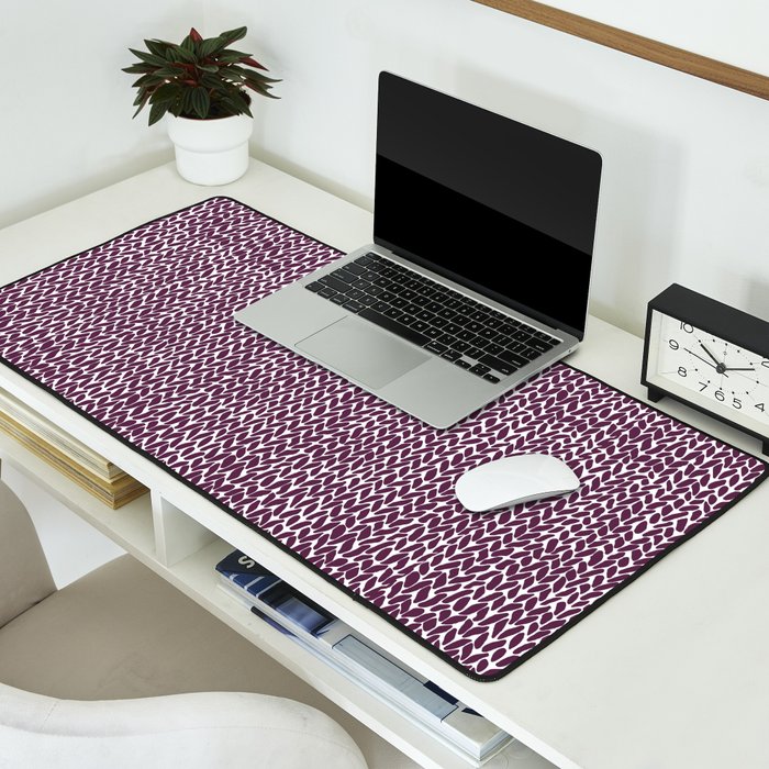 Hand Knit Plum Desk Mat Gallery Image 2