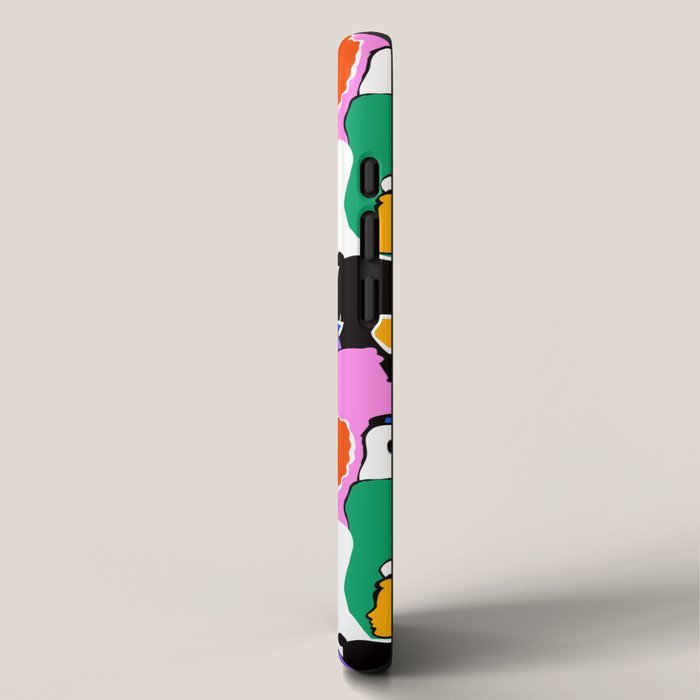 Colorful diverse people crowd art pattern iPhone Case Gallery Image 2