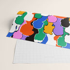 Colorful diverse people crowd art pattern Wrapping Paper Gallery Image 2