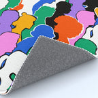 Colorful diverse people crowd art pattern Rug Gallery Image 4