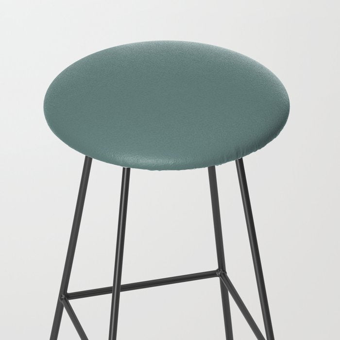 AEGEAN TEAL Dusty Solid Color Plain Neutral Earthy Tone  Stool Gallery Image 2