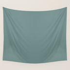 AEGEAN TEAL Dusty Solid Color Plain Neutral Earthy Tone  Wall Tapestry Gallery Image 4