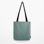 AEGEAN TEAL Dusty Solid Color Plain Neutral Earthy Tone  Tote Bag Gallery Image 2