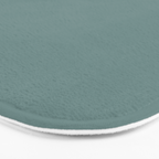AEGEAN TEAL Dusty Solid Color Plain Neutral Earthy Tone  Bath Mat Gallery Image 3