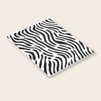 Black and white zebra stripe print art pattern Notebook Gallery Image 3