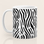 Black and white zebra stripe print art pattern Coffee Mug Gallery Image 3
