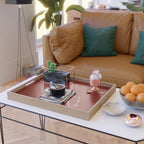 Scorpio Zodiac Star Constellation Line Art Ruby Red Serving Tray Gallery Image 2