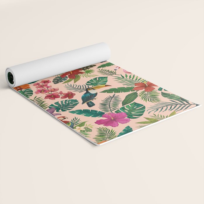 Tropical Bird Pattern Yoga Mat Gallery Image 2