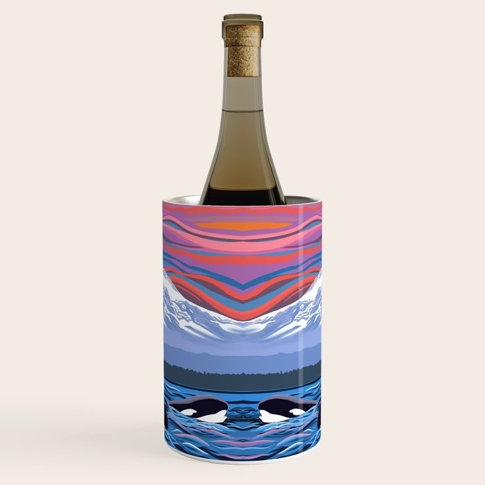 Orca Momma and calf - Ballet Slipper Wine Chiller Gallery Image 1