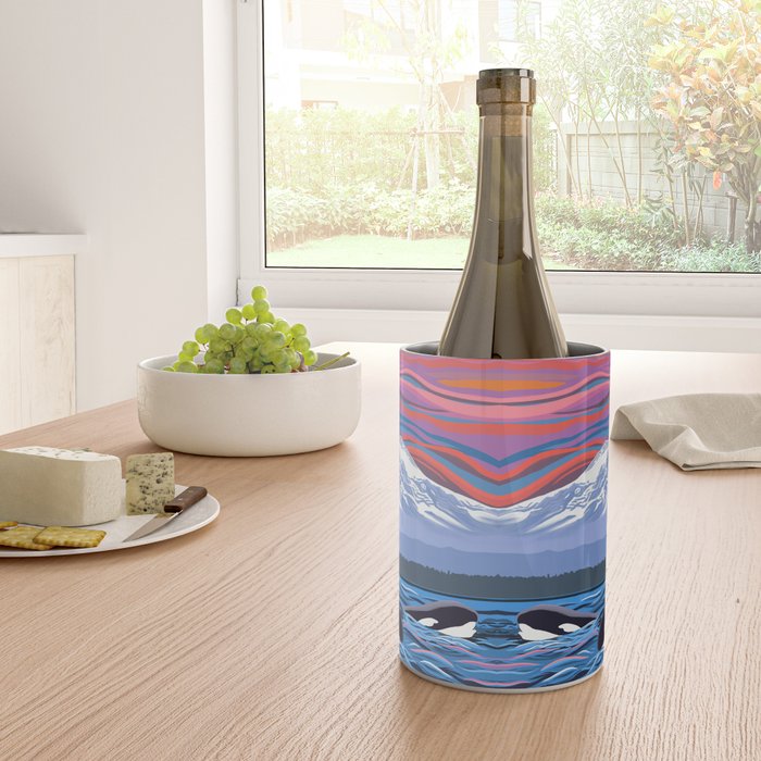 Orca Momma and calf - Ballet Slipper Wine Chiller Gallery Image 4